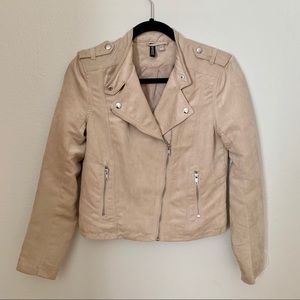 H&M Faux Suede Biker Jacket